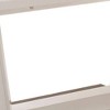 HomeRoots 71" White Wood and Metal Self-Storing Leaf Pedestal Base Extendable Dining Table - 4 of 4