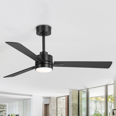 Airsurfer 52'' Ceiling Fan with Lights and Remote, 6 Speed, 3 Plywood Blades, 5''/10'' Downrods,3 LED Colors