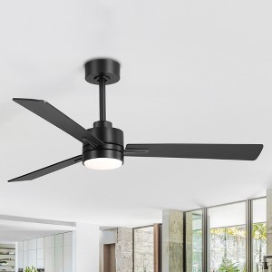 Airsurfer 52'' Ceiling Fan with Lights and Remote, 6 Speed, 3 Plywood Blades, 5''/10'' Downrods,3 LED Colors - 1 of 4