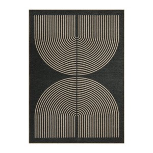 Lahome Modern Rainbow Jute Washable Outdoor Area Rug-Soft, Durable Carpet for Patio, Garden, or Balcony - 1 of 4