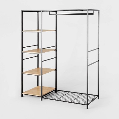 Whitmor Wardrobe With Fine Mesh Shelves Black : Target