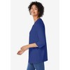Woman Within Plus Size Perfect Three-Quarter Sleeve V-Neck Tunic - 4 of 4