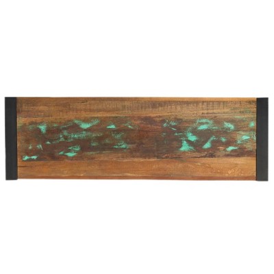 Industrial Charm Reclaimed Wood & Steel Console Table - 43.3in x 13.8in x 29.9in