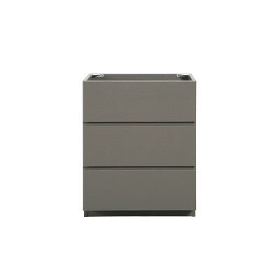 DOMETOUR Alice-24F-102,Floor cabinet WITHOUT basin, Gray color, With three drawers, Pre-assembled