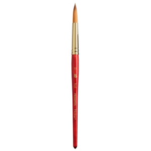 Princeton Heritage Round Brush, Synthetic Bristles, Short Handle Watercolor Paintbrush, Scarlet, Size 12, 1 Count - 1 of 4