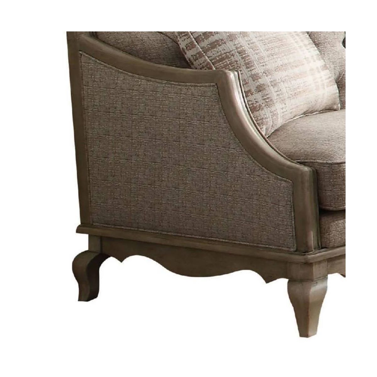 Acme Furniture Chelmsford Sofa Beige Fabric/Antique Taupe - thumbnail 3