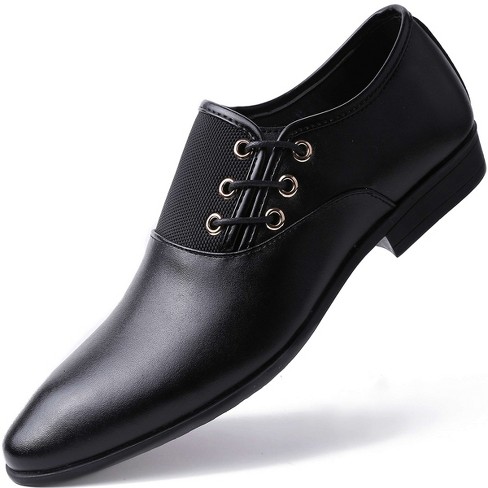 Mio Marino - Men's Side Tie Dress Shoes - Black, Size: 10