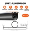 VEVOR Garage Door Seals Bottom Rubber, U Shape +O Ring Combination with Pre-drilled Aluminum Track Retainer Kit,5/16in T-ends and 3 3/4in W,6Ft,Black - 3 of 4