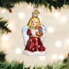 Old World Christmas 3.75 In Red Angel With Lyre Ornament Religious  Wing Heaven Tree Ornaments - 3 of 3
