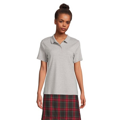 Lands' End School Uniform Women's Short Sleeve Feminine Fit Interlock Polo Shirt