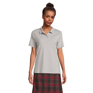 Lands' End School Uniform Women's Short Sleeve Feminine Fit Interlock Polo Shirt - 1 of 4