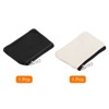 Unique Bargains Canvas Portable Change Coin Purse Pouch with Zipper 2 Pcs Black White - 3 of 4