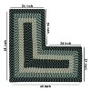 Alpine Stripe Collection 100% Polypropylene Durable & Stain Resistant Double Sided Reversible Indoor Area Utility L-Shape Rug - 2 of 4
