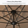 PURPLE LEAF Patio Umbrella Outdoor Table Umbrella Aluminum Frame Market Umbrella Sun Umbrella with 8 Sturdy Ribs - 4 of 4