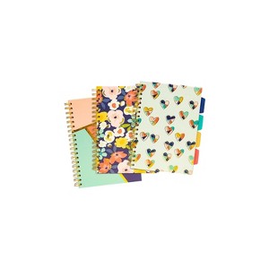 Carpe Diem Floral Love 5-Subject Subject Notebooks 7.09" x 10" College Ruled 100 Sheets Assorted - 1 of 4