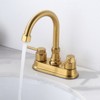 WOWOW Bathroom Faucet with 2 Handle Centerset Design, High Arc Spout, Pop-Up Drain - 3 of 4