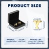 Unique Bargains Men Weddings Gift Classic Alphabet Cuff Links with Box 2 Pcs - 2 of 3