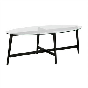 Mid-Century Metal Black/Bronze and Glass Coffee Table - Henn&Hart - 1 of 4