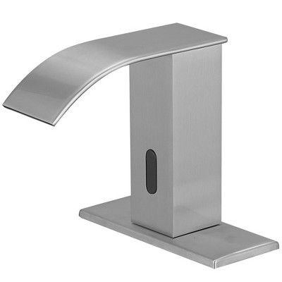 BWE Waterfall Automatic Sensor Touchless Sink Faucet With Pop Up Drain With Overflow & Deck Plate