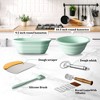 PAIHOME Bread Proofing Basket Set, Starter Kit for Sourdough Baking, Silicone Banneton Bowls for Artisan Loaves - 2 of 4