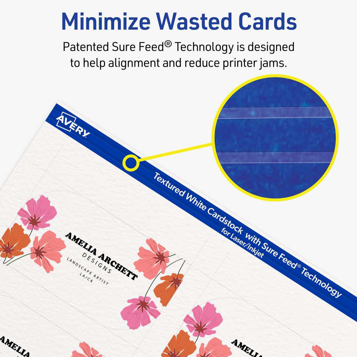 Avery Matte White Business Cards, 2" x 3-1/2" Leaf - thumbnail 7