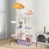 Tangkula Cat Tree Cats Multi-level Cat Tower w/ Sisal Covered Scratching Posts Hammock - 2 of 4