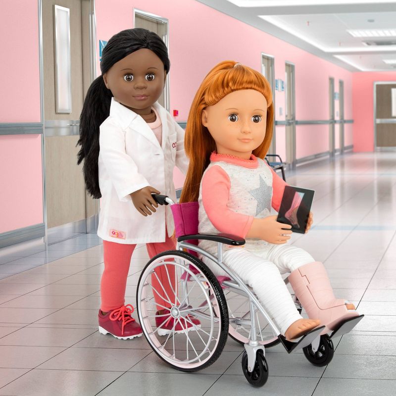 Our Generation Heals on Wheels - Wheelchair Accessory Set for 18&#34; Posable Dolls, 3 of 9