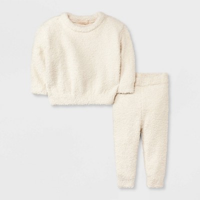 Image of Grayson Collective Baby 2pc Top & Bottom Set - Off-White 0-3M