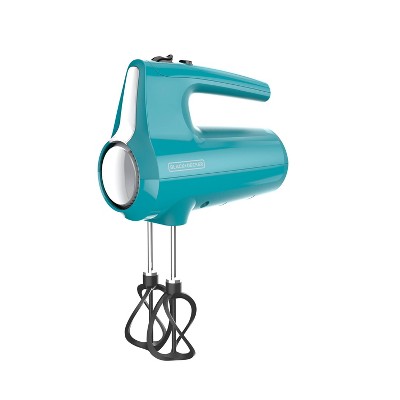 BLACK+DECKER Helix Performance Premium Hand Mixer 5-Speed Mixer Teal Blue - MX610T