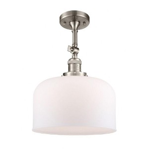 Bell - 1 Light Semi-Flush Mount In Industrial Style-16 Inches Tall and 12 Inches Wide - 1 of 1