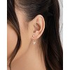 SHINE by Sterling Forever Sterling Silver CZ Triangle Jacket Earrings - 2 of 4
