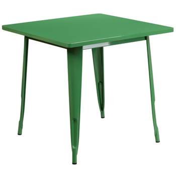 Flash Furniture Commercial Grade 31.5" Square Metal Indoor-Outdoor Table
