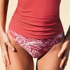 Women's Tropical Leaf Print High-Waisted Bikini Bottoms - Cupshe - 2 of 4