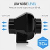 4" 195 CFM Inline Booster Duct Fan, Exhaust Blower For Grow Tent With Deflector, Removable Duct Ends With Locking Tabs, Ventilation Fan - 4 of 4