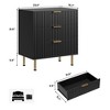 Whizmax Modern 3-Drawer Dresser for Bedroom,Living Room, Fluted Wooden Nightstand with Deep Storage, Wide Top Chest Organizer, Kids Room Side Table - 2 of 4