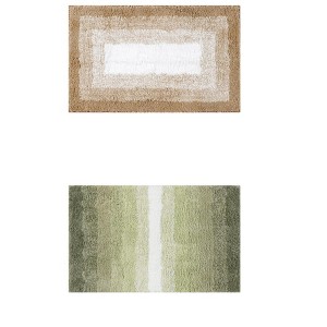 Unique Bargains Non-Slip Absorbent Soft Plush Shaggy Bath Mats 2 Pcs - 1 of 4