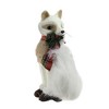 Northlight Fox with Plaid and Burlap Pine Bow Christmas Figure - 13" - Cream - 2 of 2
