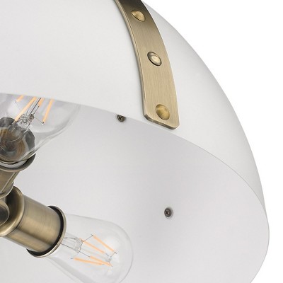 Aldrich Transitional 5-Light Oversized Dome Pendant in Aged Brass