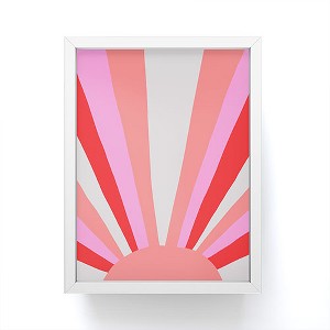 SunshineCanteen Sunshine Love Coral Framed Mini Art - Society6 - 1 of 3