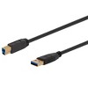 Monoprice USB 3.0 Type-A to Type-B Cable - 3 Feet - Black | Compatible With Monitor, Scanner, Hard Disk Drive, USB Hub, Printers - Select Series - 2 of 4