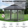 Gazebo Outdoor Pop up, Canopy Tent with Curtains, Mosquito Netting, for Patio, Backyard Party, 2-Tiered Vented Top - 4 of 4