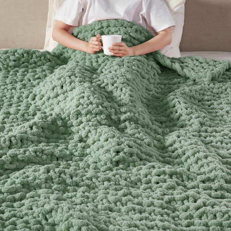 50"x60" Chenille Chunky Knit Throw Blanket - Madison Park, 4 of 10