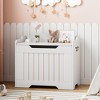 Storage Bench with Safety Hinge, Toy Chest with Flip Top for Playroom and Living Room - 4 of 4