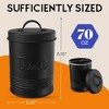 Amici Pet Retro Metal Storage Canister Treats Jar, 72 oz. , Matte Black - 4 of 4