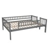 NicBex Full Bunk Bed Convertible Triple Pine Frame with Slide, Short Ladder, Long Ladder and Full Length Guardrail, No Box Spring Required - 4 of 4