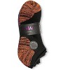 Memoi Women's 6 Pair Pack Colored Tips Half Cushioned Low-Cut Socks Black Multi One Size - 3 of 3