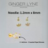 Created Opal Flat Back Earrings for Cartilage Helix Tragus Lobe Gold over Sterling Silver Studs Set by Ginger Lyne - 3 of 4