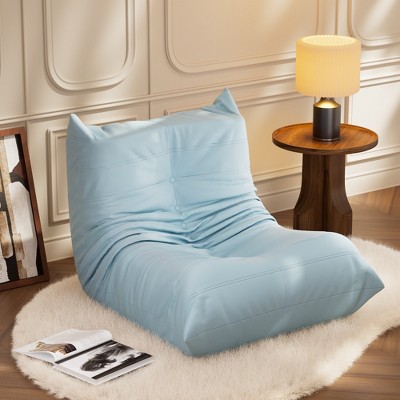 Fireside chair, Mid-Century Modern Armless floor sofa, soft memory sponge floor leisure chair, living room, bedroom and office bean bag chair