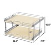 LOVMOR 2 Tier Individual Pull Out Cabinet Organizer, Slide Out Wood Shelves Organizers, Pull Out Drawers Organization and Storage for Kitchen Cabinet - 3 of 4