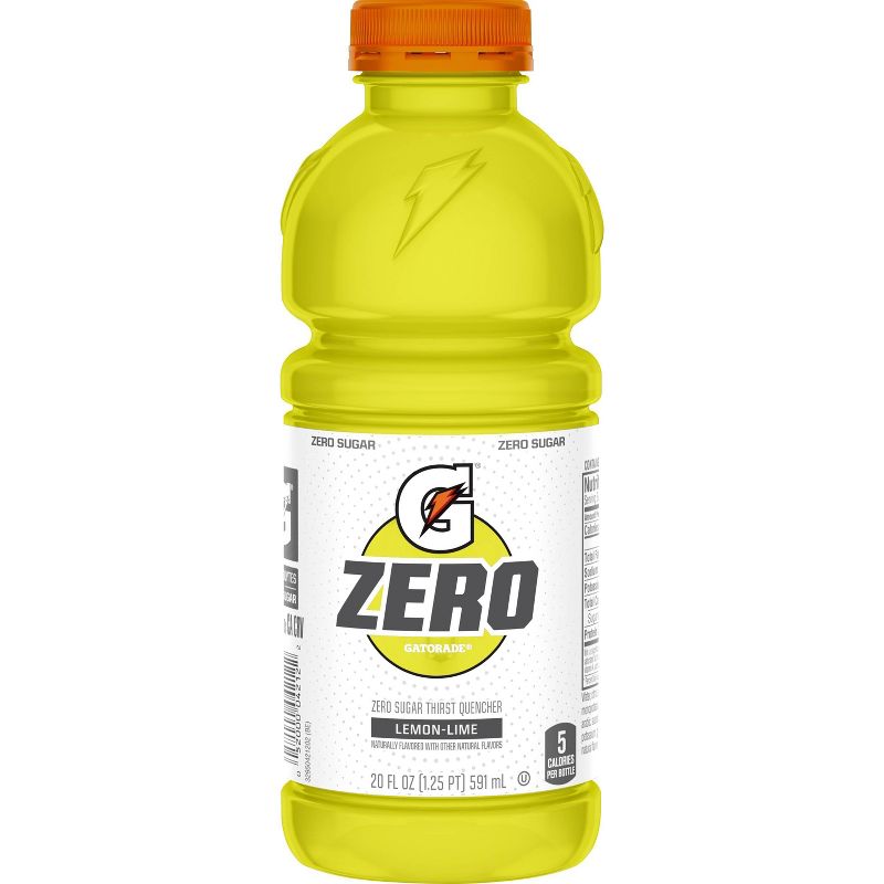 Gatorade G Zero Lemon Lime Sports Drink - 8pk/20 fl oz Bottles, 4 of 7